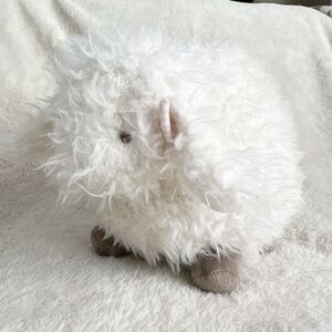 Bunnies By The Bay Retired 12" Baa-bs the Lamb Fluffy Plush Stuffed Animal